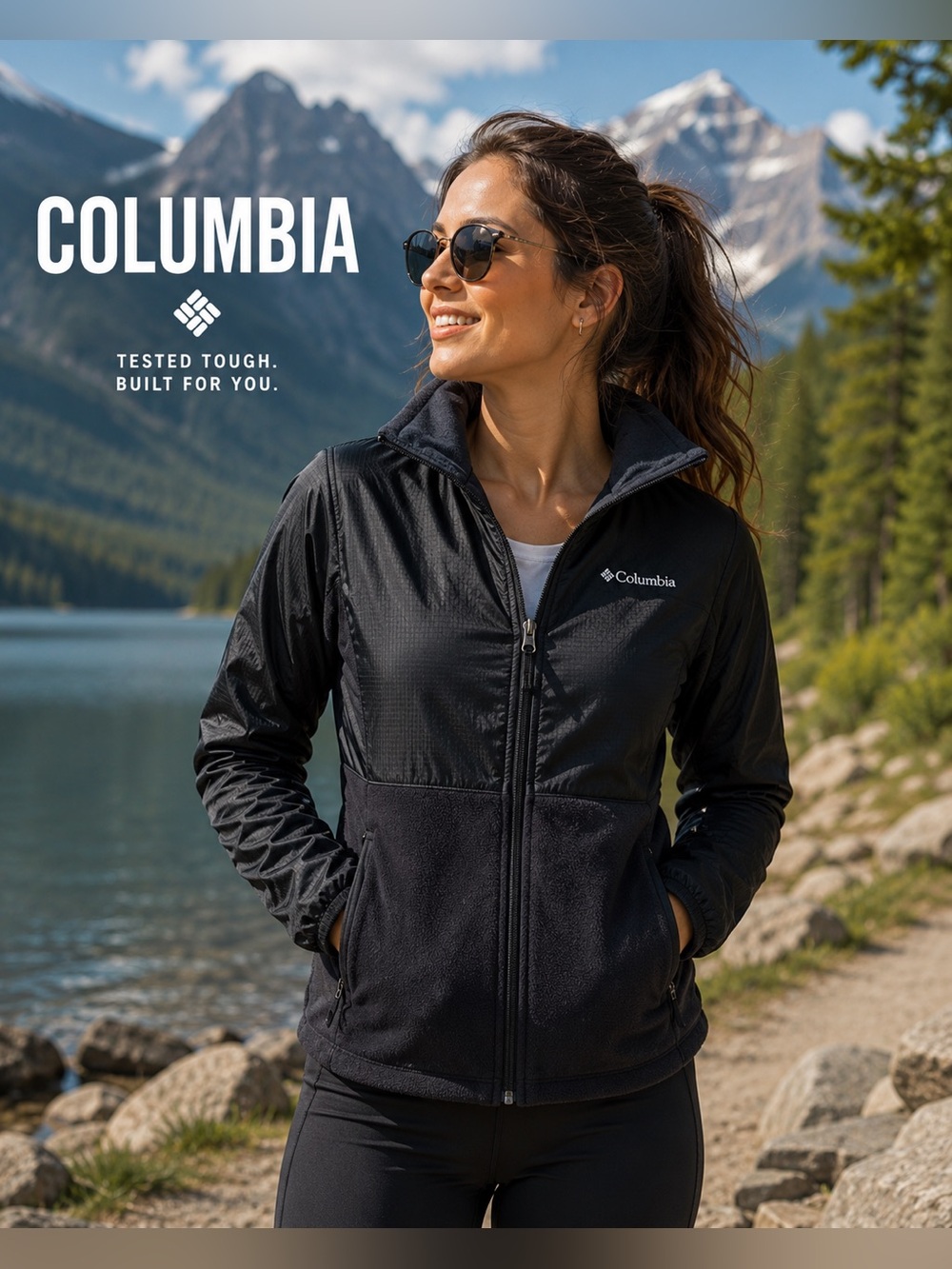 Columbia Black  Jacket and Full Zip size 14/16 women’s sweater